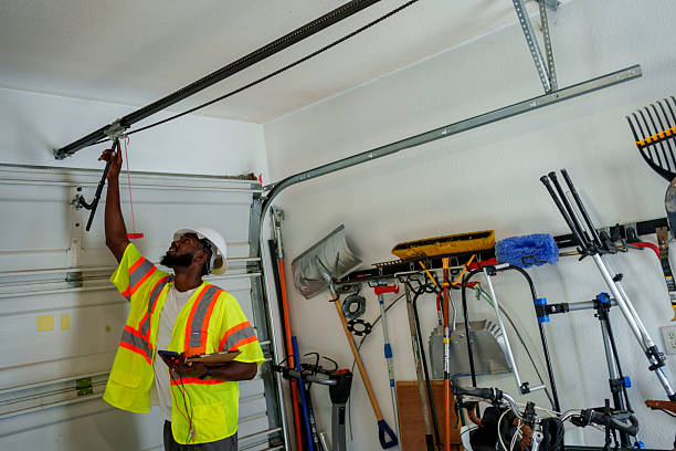 Professional Garage Door Installation technician working in Round Lake Heights, IL